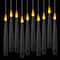 10ct. Warm White Flickering LED Hanging Black Candles with Remote by Ashland®